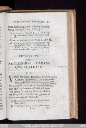 Titulus VI. De Actionibus Earumque Editione.