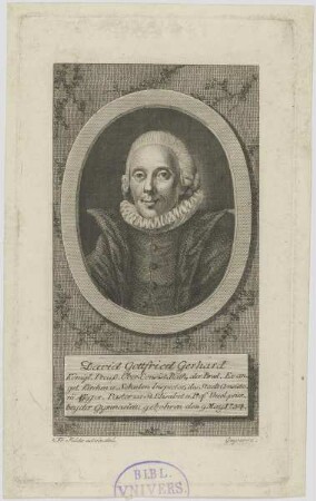Bildnis des David Gottfried Gerhard