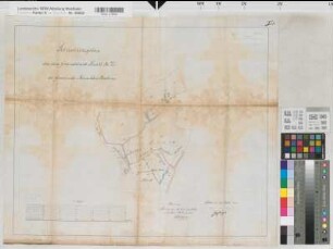 Neuahlen (Ahlen) Bauerschaft Hallene Grube Elise Lageplan 1881 1 : 2500 50 x 61 kol. Zeichnung Bergämter Nr. 5366