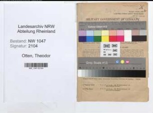Entnazifizierung Theodor Otten , geb. 01.02.1895 (Kriminalbeamter)