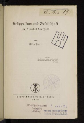 Krüppeltum und Gesellschaft im Wandel der Zeit