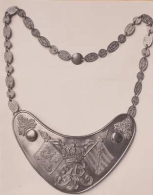Kgl. Sächs. Fahnenträger-Ringkragen mit den Initialen König Friedrich Augusts III.
