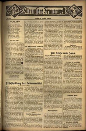 Zweite Ausgabe vom Donnerstag, den 25. August 1932.