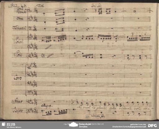 Coro: "Chi vuol la gloria"