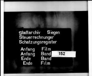 Kontributionsrechnung der Stadt Siegen der Bürgermeister Hans Henrich Stauff und Adolph Flender ( ... Blatt)
