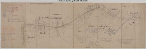Lageplan der Strecke Niederpleis - Siegburg im Bereich Niederpleis bis Siegburg-Mülldorf