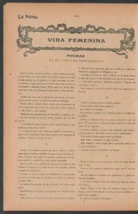 Vida femenina : Poemas de un libro en preparación [y] El eterno ensueño