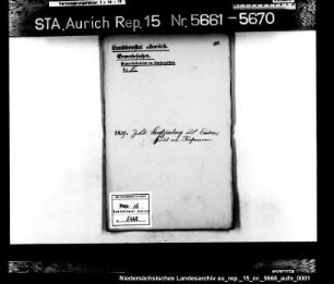 Hausierkonzessionen und -gesuche: Jacob Lautzenberg aus Emden, Handel mit Drahtwaren