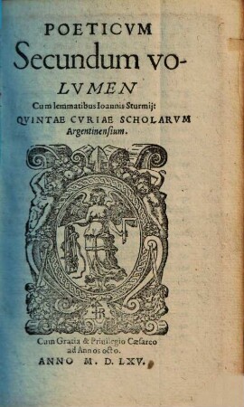 Poeticvm ... volumen, 6 : ... primae curiae ...