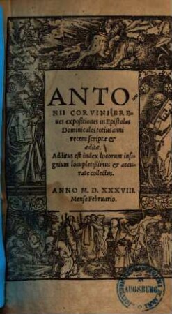 Antonii Corvini breves expositiones in epistolas dominicales totius anni