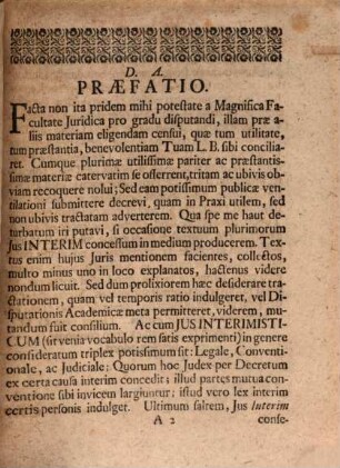Disputatio Inauguralis De Decreto Inrerimistico, Nostris Interims-Mittel