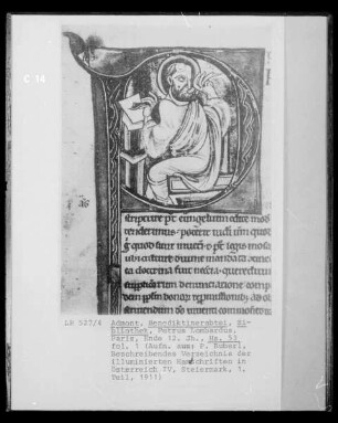 Initiale mit Petrus Lombardus