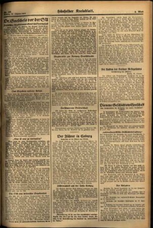 Zweite Ausgabe vom Montag, den 21. Oktober 1935.