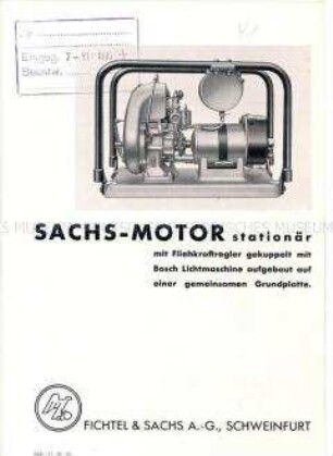 Stationärer Sachs-Motor mit Lichtmaschine