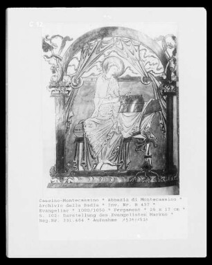 Evangeliar — S. 102: Darstellung des Evangelisten Markus
