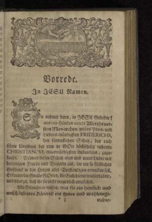 Vorrede. In Jesu Namen.
