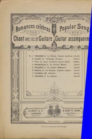 La véritable Manola : boléro-séguidille ; guitare seule