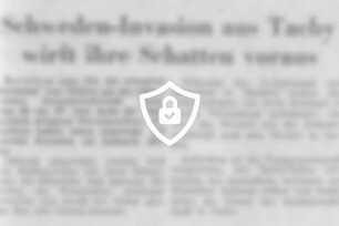 Schweden-Invasion aus Taeby wirft ihre Schatten voraus