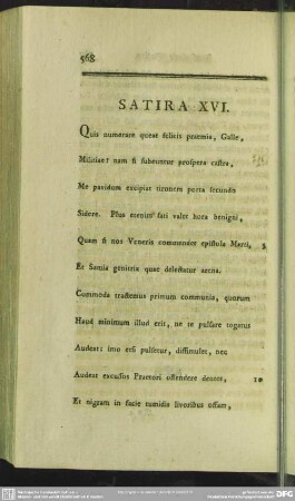 Satira XVI.