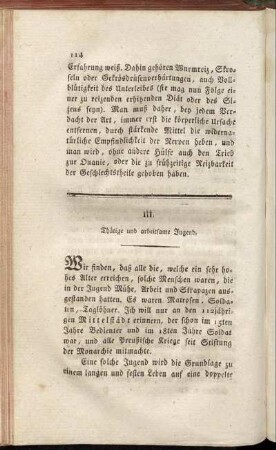 III. Thätige und arbeitsame Jugend.