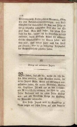 III. Thätige und arbeitsame Jugend.