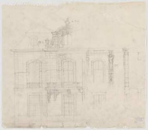 Thiersch, Friedrich von; Frankfurt / Main (Hessen); Festhalle - Fassadenentwurf (Teilansicht)