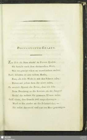 Dreissigster Gesang