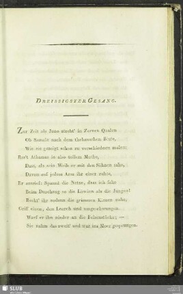 Dreissigster Gesang