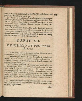 Caput XII. De Iudicio Et Processu Feudali.
