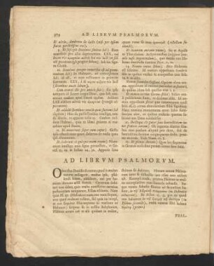 Ad Librum Psalmorum