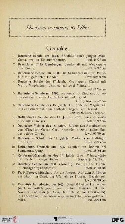 Gemälde (Nr. 1 - 124)