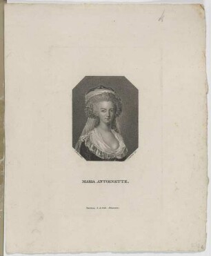 Bildnis der Marie Antoinette, Königin von Frankreich