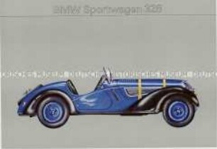 Blatt aus einer Mappe mit historischen Auto-Modellen als Vorgänger des PKW "Wartburg"