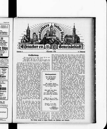 Eisenacher evangelisches Gemeindeblatt : September 1932