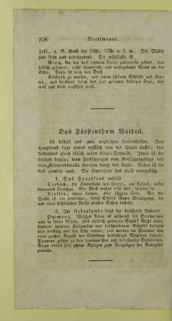 Das Fuerstenthum Waldeck