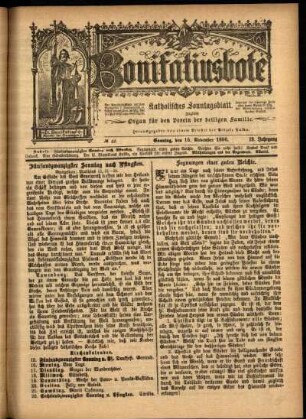 Ausgabe vom Sonntag, den 15. November 1896.