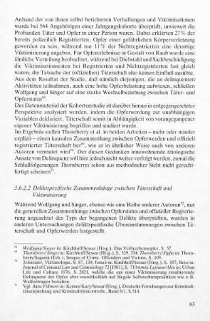 3.6.2.2 Deliktspezifische Zusammenhänge zwischen Täterschaft und Viktimisierung