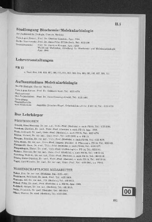 Studiengang Biochemie/Molekularbiologie