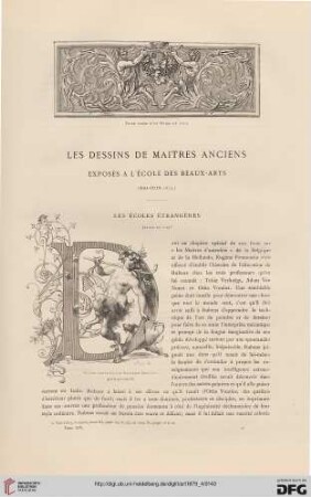5: Les dessins de maitres anciens exposés à l'École des beaux-arts, [3] : les écoles étrangères