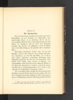 Kapitel 10. Die Salisbury-Kur.