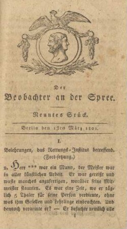 9. Stueck, 1. Maerz 1802