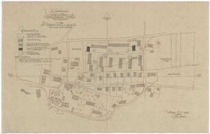 Gsaenger, Gustav; Unterzolling bei Moosburg (Bayern); Bebauungsplan - Teilbebauungsplan der Isar-Amperwerk-Siedlung und Teilbebauungsplan im Bereich der Isar-Amperwerk-Siedlung (Lageplan)