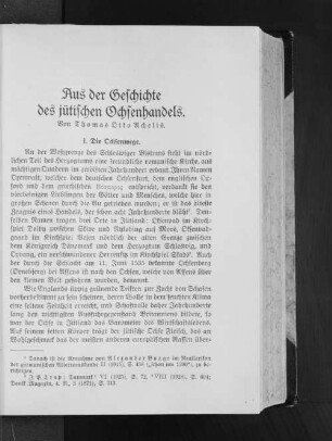 Aus der Geschichte des jütischen Ochsenhandels.