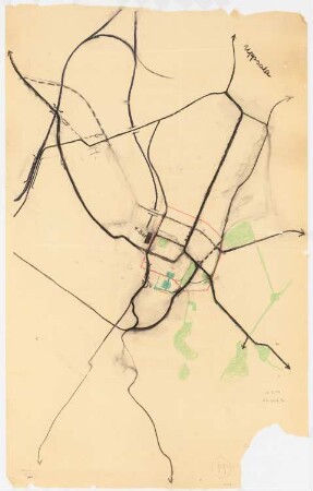Regulierung der Altstadt, Stockholm: Verkehrsführung: Lageplan 1:6000