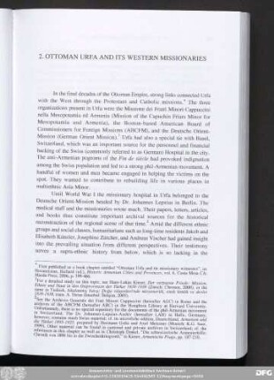 2. Ottoman Urfa And Its Western Missionaries