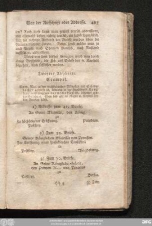 Zweyter Abschnitt. Exempel.
