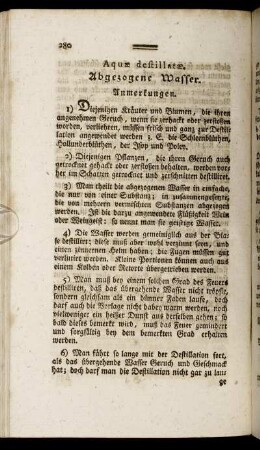 Aquæ destillatæ. Abgezogene Wasser.