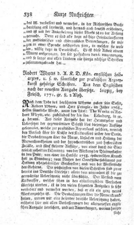 Sämtliche zur praktischen Arzneykunst gehörige Schriften.