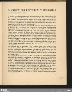Das Wesen der deutschen Photographie