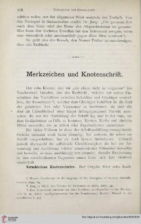Merkzeichen und Knotenschrift